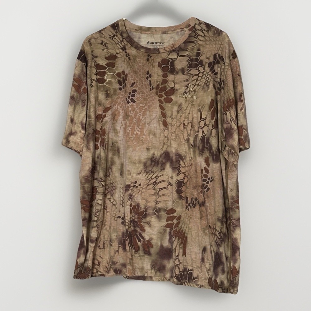 Kryptek‎ Highlander Camo Shirt Mens XXL Tactical Hunting Performance Tee S/S